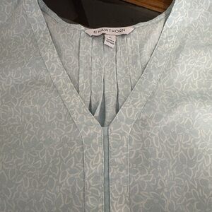 41 Hawthorn V Neck Sleeveless Light Blue Blouse